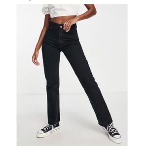 Bershka NWT black straight slim jeans size 2